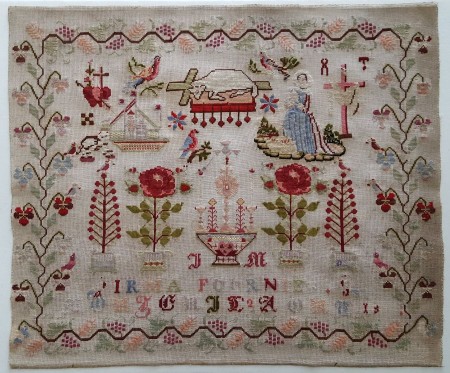 Religious Woolwork Sampler - SOLD